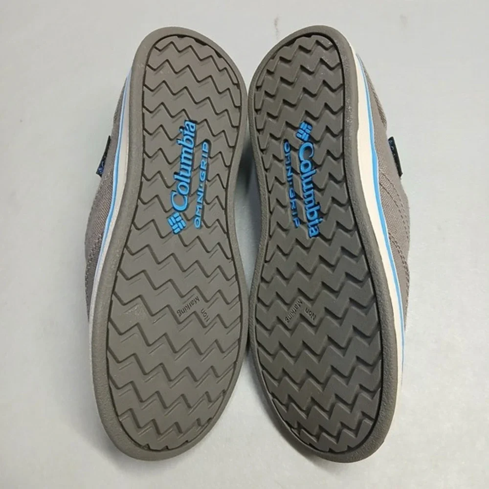 Columbia Crankbait Omni-Grip Casual Sneakers Youth US 3 Gray Blue Canvas Slip On